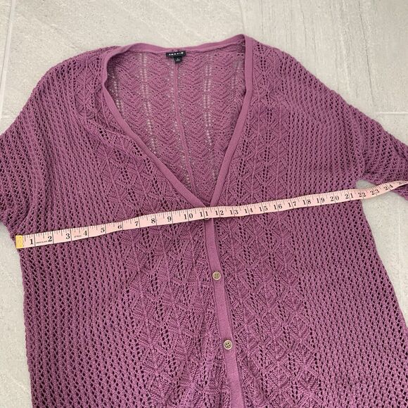Torrid Purple Loose Knit Long Cardigan Size 1 - Picture 3 of 4